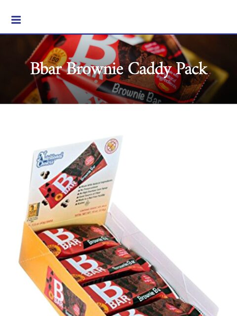 Bbar Brownie Caddy Pack product page, mobile